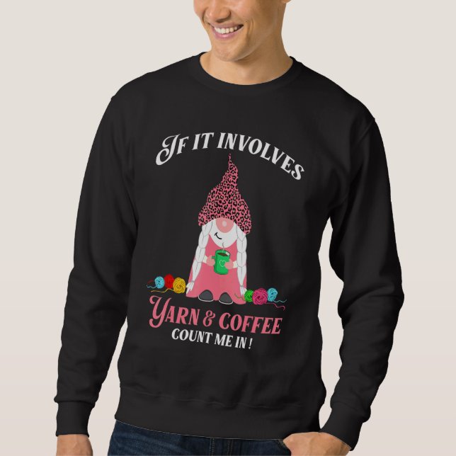 Moletom Adoro Yarn E Café Gnome Leopard Mulheres Teerão (Frente)