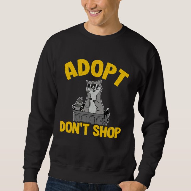 Moletom Adote Não Compre Funny Raccoon 1 (Frente)