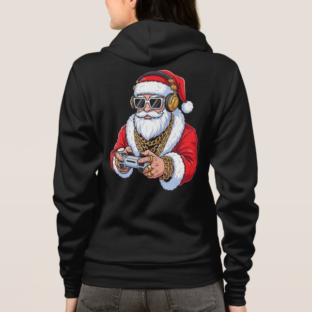 Moletom Adulto com Zíper Completo de Natal (Verso)
