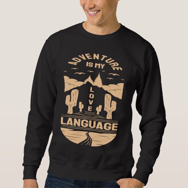 Moletom Adventure is My Love Language  Camp Graphic Plus S (Frente)