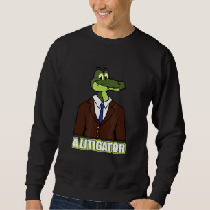 Moletom Advogado de Lei de Alligador do Litigador