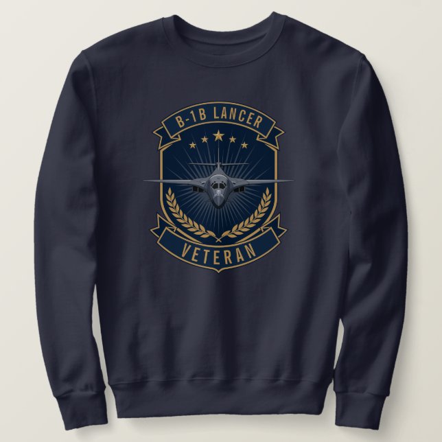 Moletom Aeronave Bombardeira Militar Veterana B-1B Lancer (Frente do Design)
