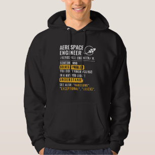 Moletom Aerospace Engenheiro Noun Engraçado Hoodie