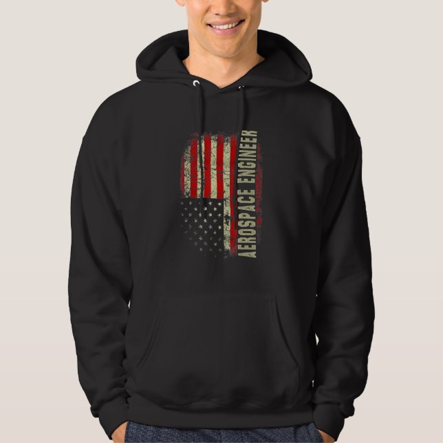 Moletom Aerospace Engineer 4th July US Flag Patriotic Engi (Frente)