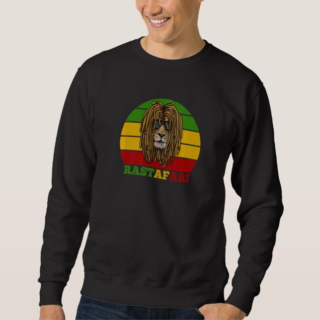 Moletom African Lion Rastafarian Rasta Colors (Frente)