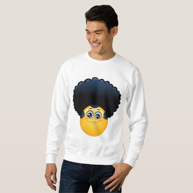 Moletom afro emoji mens sweatshirt (Frente Completa)