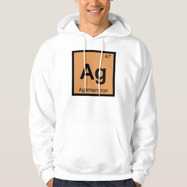Moletom Ag - Agamemnon Química Grega Tabela Periódica (Frente)