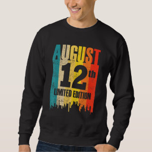 Moletom Agosto 12 Edição Limitada Mês 8 12 Dia Retroativo