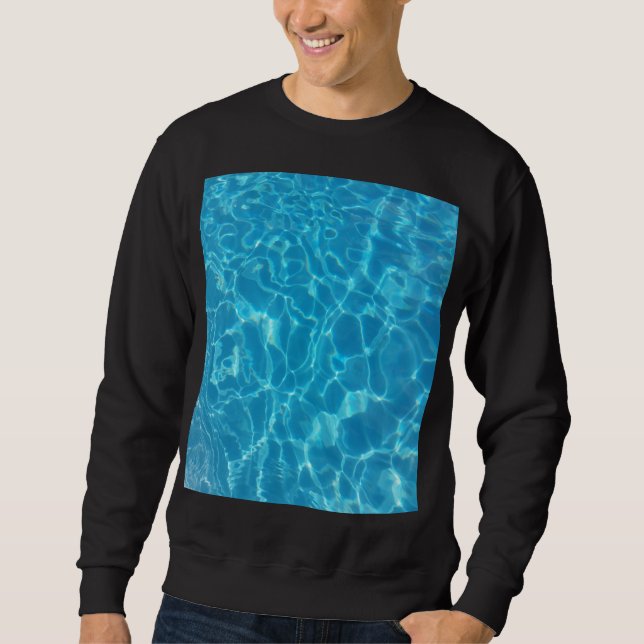 Moletom Água de Piscina Azul Céu Cristalino (Frente)