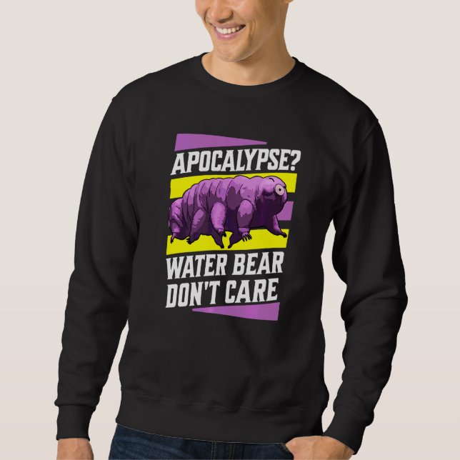 Moletom Água do Apocalipse Urso Não se Importa Tardígrado  (Frente)