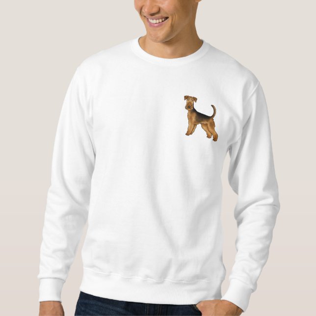 Moletom Airedale Terrier Cute Waterside Terrier Design de  (Frente)