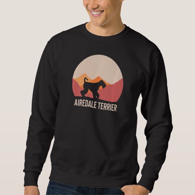 Moletom Airedale Terrier Mountain for Hiker Dog Lovers Pre (Frente)
