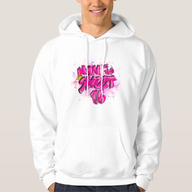 Moletom Airpush e Grafite Mãe do doce 16 Hoodie (Frente)