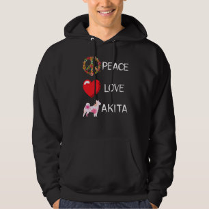 Moletom Akita Love Peace Akit Akita Dog Shiba Inu Akita I