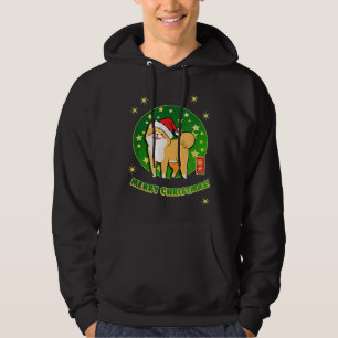 Moletom Akita Shiba Inu Natal Santa Hat Stars Green Re