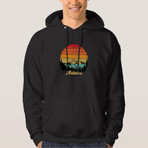 Moletom Alabama Retro Antigo Estado Pôr do Sol Desgastado