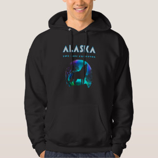 Moletom Alaska Alaskan Howling Wolf Norte Aurora Lights