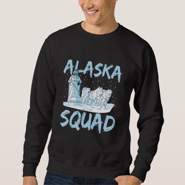 Moletom Alaska Squad for an Alaska Sled Dog Rider (Frente)