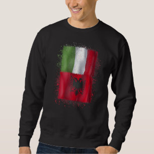 Moletom Albanês Italiano Amor Albânia E Itália