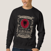 Albânia Bandeira Orgulhosa Albaneses Homens e Mulh
