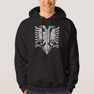 Moletom Albânia Flag Eagle Albanês Kosovo Design Zip Hood