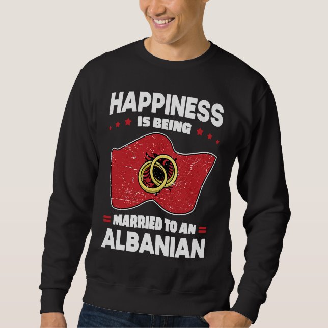 Moletom Albanian Marriage Albanian Heritage Married Albani (Frente)