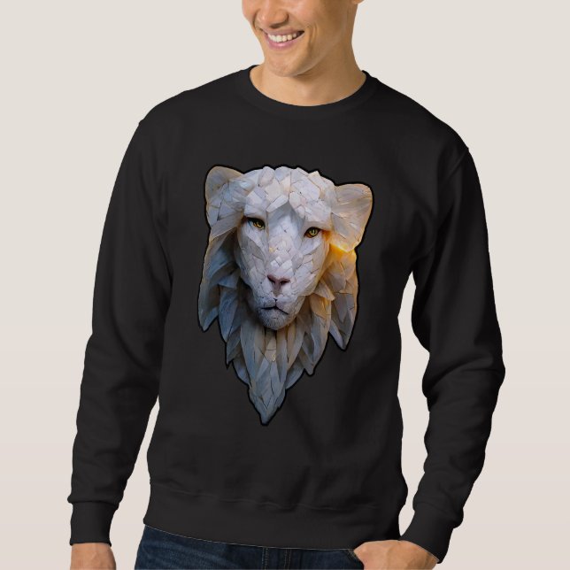 Moletom Albino Lion Vector of Stoic Ethereal Leo with Feat (Frente)