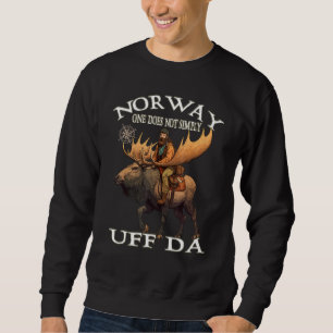 Moletom Alce Noruega Um Não Simplesmente Uff Da Norueguês