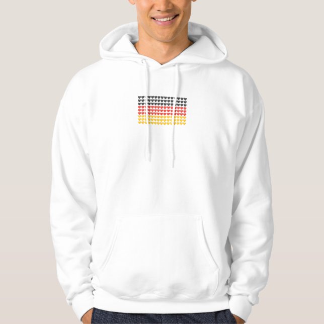 Moletom Alemanha CORAÇÃO FLAG Hoodie (Frente)