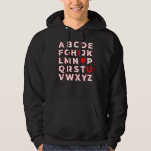 Moletom Alfabeto ABC Eu Amo Você   Dia dos Namorados Amor