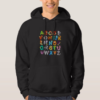 Moletom Alfabeto Escolar Animal ABCs Aprendizado Para Cria