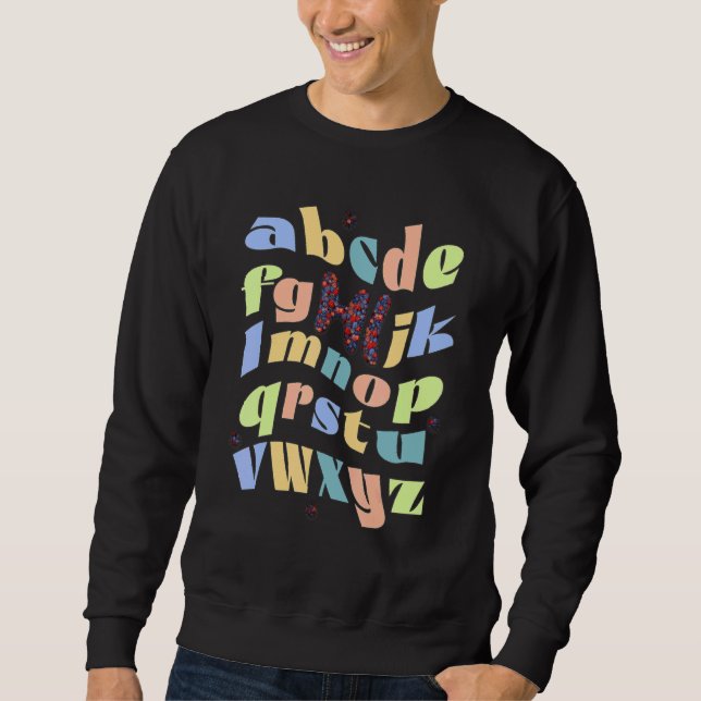 Moletom Alfabeto Hi School ABCs Groovy Professores Criança (Frente)