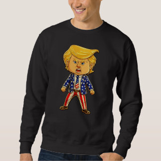 Moletom Alfinete de Lapela Chibi Cartoon Trump Feliz Meme 