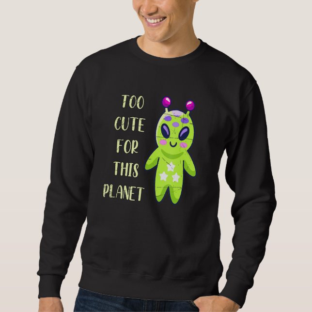 Moletom Alienígena Cabeça de Alienígena Espacial Exterior (Frente)