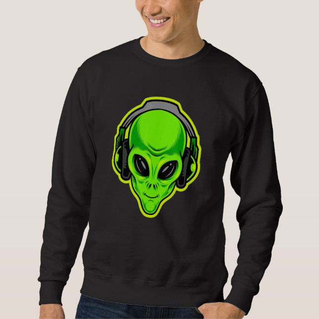 Moletom Alienígena Com Fones de ouvido Você Está Pronto (Frente)