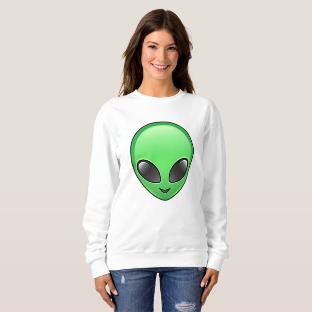 Moletom alienígena emoji mulheres (Frente Completa)