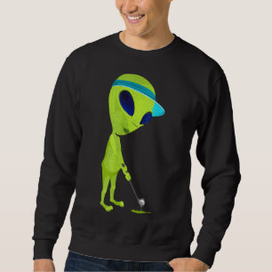 Moletom Alienígena Engraçada Jogando Golf Parody Golfer OF