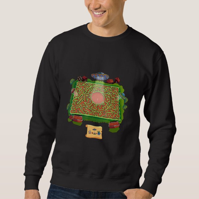 Moletom Alienígena Maze, Reproduzível, Jogo (Frente)