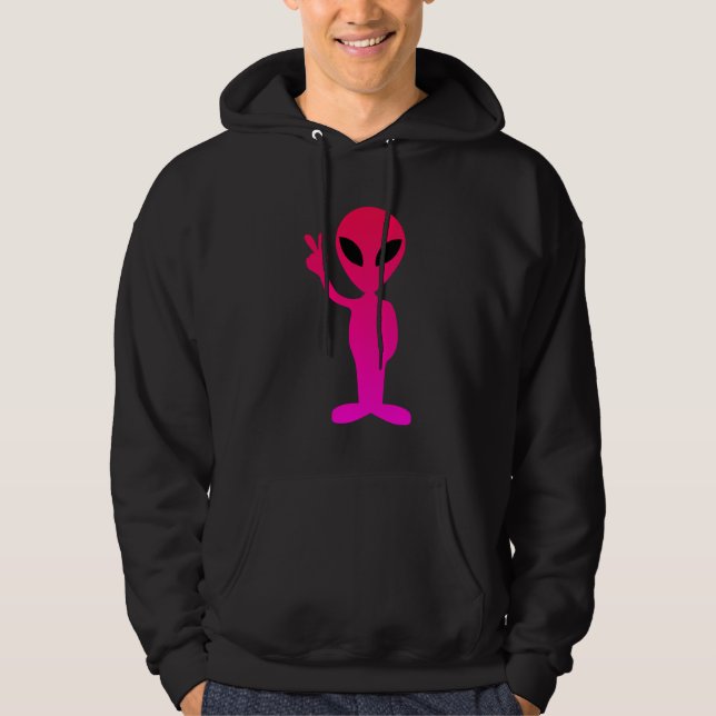 Moletom Alienígena rosa quente na camiseta-doce de-cabra p (Frente)
