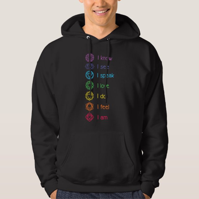 Moletom Alinhamento de Chakra, Yoga, Meditação Espiritual (Frente)