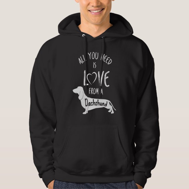 Moletom All You Need Is Love From A Dachshund Wine Owner (Frente)