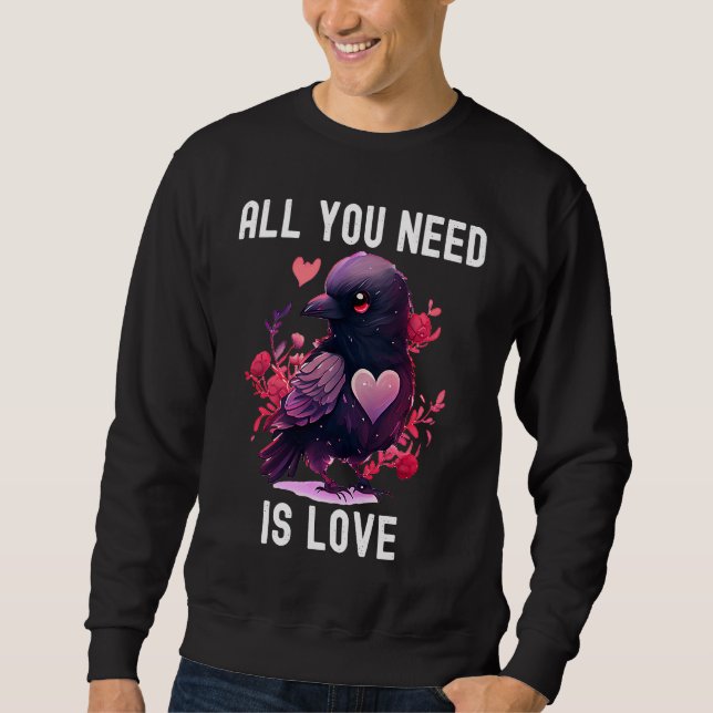 Moletom All you need is love with heart Valentine's Day (Frente)
