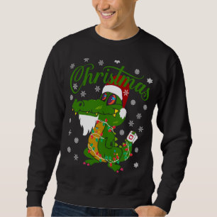 Moletom Alligador de crocodilo natalino de xmas roupa de i