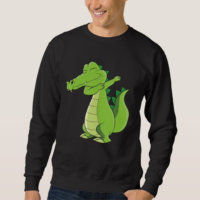 Moletom Alligador de dança Funny Dabbing Alligator (Frente)