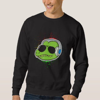Moletom Alligador legal com Alligador de Fones de ouvido