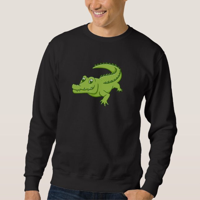 Moletom Alligator Green Animal Para Meninas Crianças E (Frente)