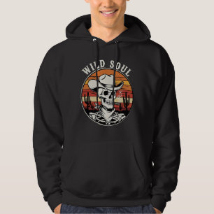 Moletom Alma Selvagem Vintage Esqueleto Cowboy Ocidental