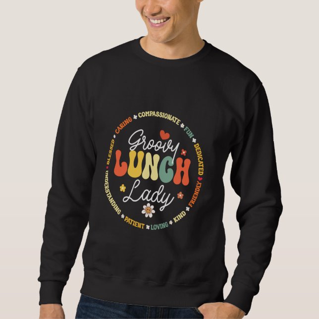 Moletom Almoço de Groovy Lady Funny School Cafeiros T (Frente)