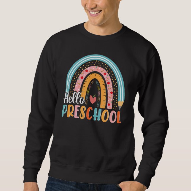 Moletom Alô Preschocolina Boho Rainbow Professor De Volta  (Frente)
