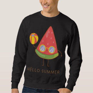 Moletom Alô Summer Cute Watermelon Óculos de sol Vacinação